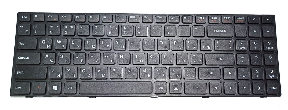 Клавіатура для ноутбука Lenovo (100-15IBY / B50-10) RUS, чорна
