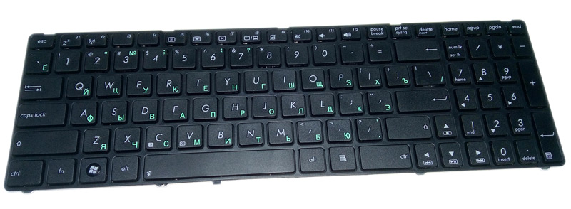 Клавіатура для ноутбука ASUS (K50/K70/X5/K70/F52) RUS, чорна