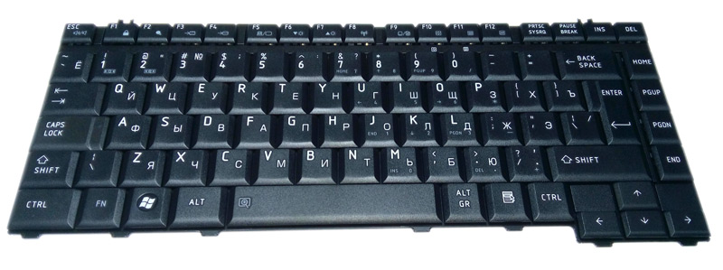Клавіатура для ноутбука TOSHIBA (A200 / A300 / M300) RUS, чорна
